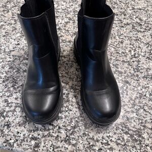 Soda Black Combat Boots for Women